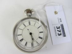 Victorian silver chronometer top wound pocket watch by F W Keeley & Sons London & Liverpool no