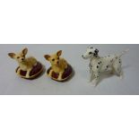 Two Beswick seated Chihuahuas and a Beswick Dalmatian Condition Report <a