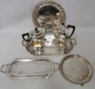 Silver plated tea and coffee set,