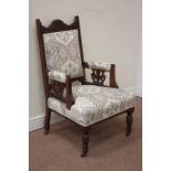 Victorian walnut upholstered armchair Condition Report <a href='//www.