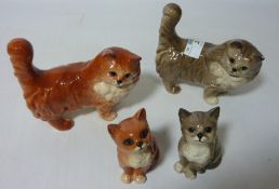 Four Beswick cats Condition Report <a href='//www.davidduggleby.