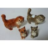 Four Beswick cats Condition Report <a href='//www.davidduggleby.