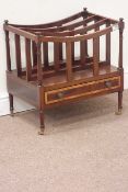 20th century mahogany Canterbury fitted with single drawer, W51cm, H53cm,