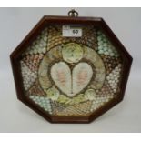 'Sailers' Valentine shell picture in octagonal mahogany case Condition Report