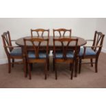 Ducal pine extending dining table with fold out leaf (H73cm,