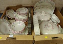 Comprehensive Johnson Bros 'Summer Chintz' dinnerware including casserole dishes, gravy bowls,