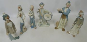 Six Spanish porcelain clowns Condition Report <a href='//www.davidduggleby.