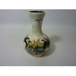 Moorcroft Pied Wagtails vase limited edition no.15/125, H18.