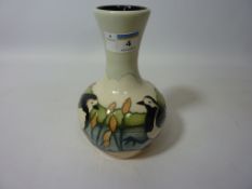 Moorcroft Pied Wagtails vase limited edition no.15/125, H18.