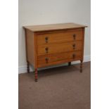 Early 20th century oak three drawer chest, W90cm, H78cm,