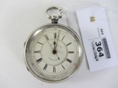 Victorian silver centre seconds chronometer pocket watch signed John Earnshaw Brighouse no 59471