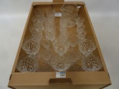 A sweet of Webb and Corbett cut crystal glass sets,