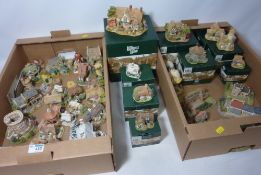 Collection of Lilliput Lane cottages and other similar cottages etc, in two boxes,