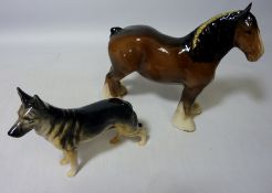 Beswick shire horse and 'Ulrica of Brittas' German Shepherd Condition Report
