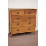 Early 20th century oak chest fitted with two short and three long drawers, W100cm, H103cm,