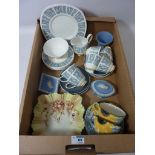Vintage Tuscan China tea set, Poole cups and saucers,