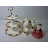 Royal Doulton Figurine Genevieve HN 1962, Royal Albert 3 tier cake stand,