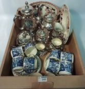 Lustre tea ware, Victorian cups and saucers,