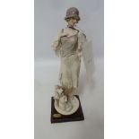 Giuseppe Armani Art Deco style figure with dogs Condition Report <a