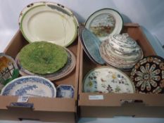 19th Century and later meat plates,