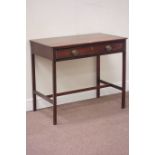 Mahogany side table, raised on square tapering legs, fitted with single drawer, W81cm, H71cm,