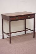 Mahogany side table, raised on square tapering legs, fitted with single drawer, W81cm, H71cm,