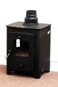 Villager 'Athlone' multi-fuel burning stove, W37cm, H48cm (minus flue),