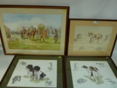 'Spaniels' & 'Pointers' prints Nigel Hemming (29cm x 39cm) including;