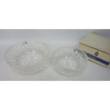 Waterford cut crystal fruit bowl and a Waterford cut crystal salad bowl,