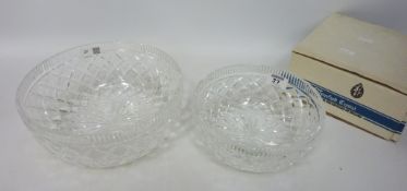Waterford cut crystal fruit bowl and a Waterford cut crystal salad bowl,