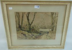 'St Paul's Retreat Ilkley', watercolour signed by Edmund Tomalin,