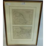 'Yorkshire North Riding' & 'Yorkshire part of the North Riding' map engraved for Dugdales, by J.