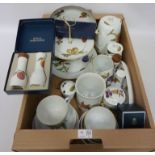 Royal Worcester 'Evesham' Tea ware, including a cake stand, preserve jars,