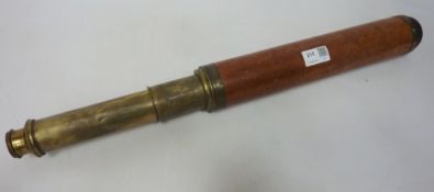 19th century telescope Condition Report Front lens has crack as well as various