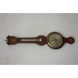 Regency mahogany wheel barometer signed G Croce,