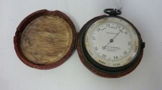 19th/ early 20th Century Compensated pocket barometer, J. H Steward, London, cased D 4.
