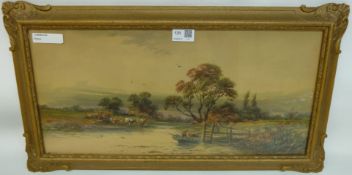 River scene with Cattle Watering,