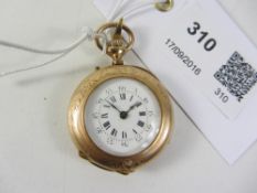 Late 19th century French 18ct gold fob watch hallmarked Condition Report <a