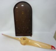 1930s/40s Sensenich wooden propeller and a bagatelle board Condition Report <a