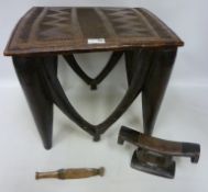 Early 20th century African tribal stool,
