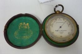 19th/ early 20th Century Compensated pocket barometer, Negretti & Zambra, London No.