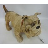 Early 20th century continental papier-mache barking dog automaton probably by Roullet &