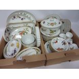 Royal Worcester 'Evesham' oven and dinnerware, including tureens, dinner plates, bowls,
