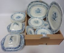 Early 20th century Adderleys Ltd Shang blue and white dinnerware Condition Report