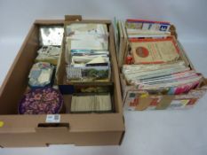 Cigarette cards, loose stamps,