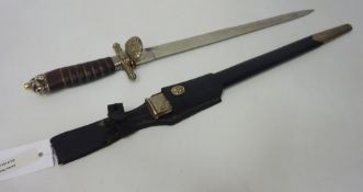 German hunting sword, lion mask pommel, leather and wirework grip, bore and stag hilt,