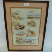 'Sketches of Runswick', watercolour signed titled and dated Josiah Wilson 1926,