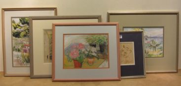 Pat Faust (British Contemporary): Assorted studies (5) Condition Report <a