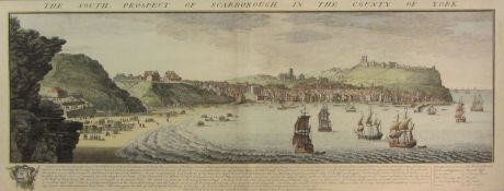After Samuel and Nathaniel Buck (18th century): 'The South Prospect of Scarborough', engraving pub.