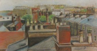 Pat Faust (British Contemporary): 'Roof Tops South Cliff Scarborough',